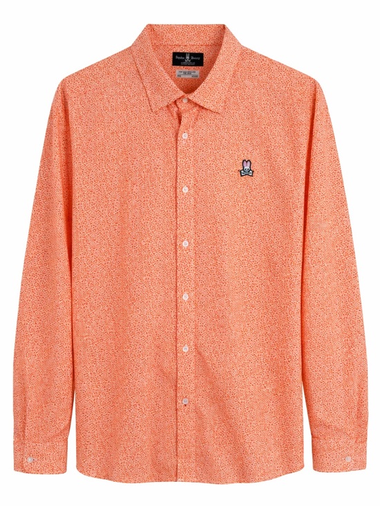 Psycho Bunny Other - Psycho Bunny Button Down Shirt 2XL Orange Floral Print Lightweight